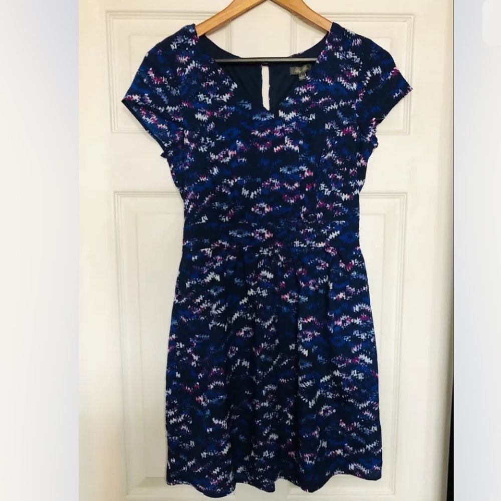 Lily Rose NWT Blue Dress S Small Short V Neck